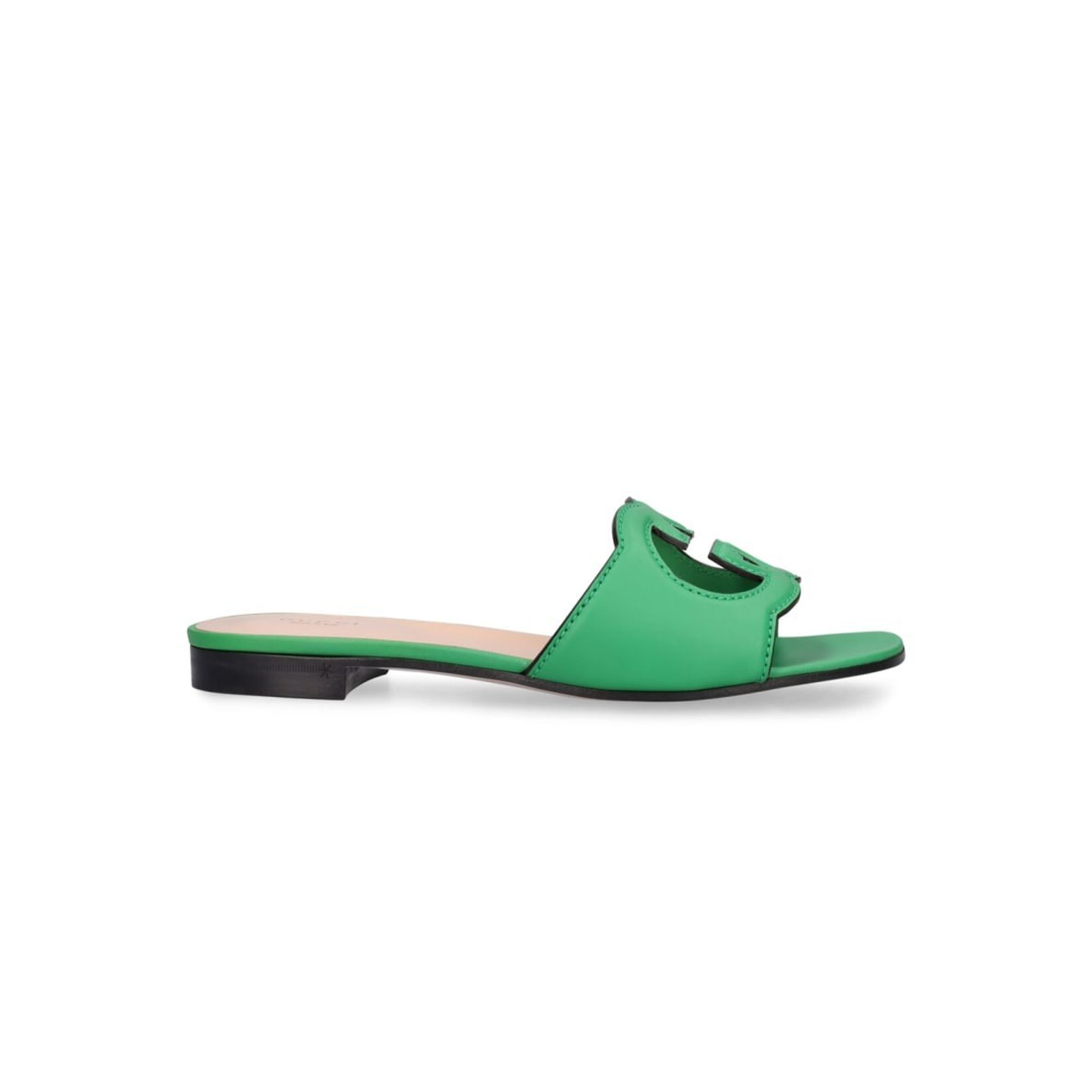 Gvc*1 leather logo cutout slides